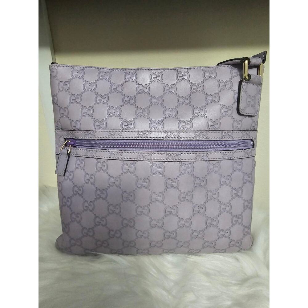 Pre-Owned Gucci GG Guccissima Lilac Crossbody Bag